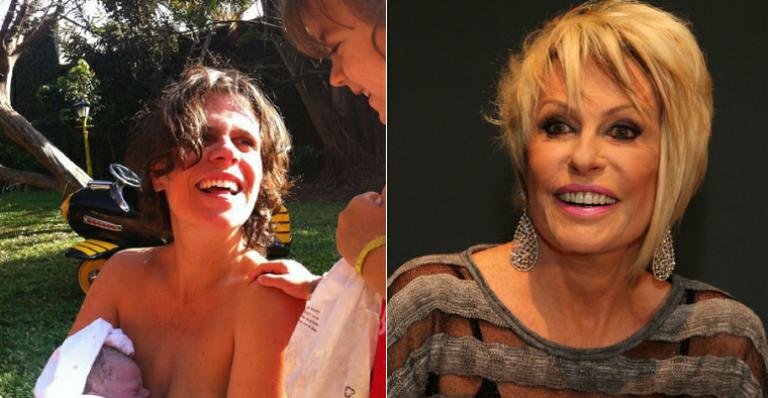 Ana Maria Braga apresenta a neta recém-nascida