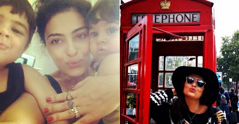 Após férias na Europa, Juliana Paes mostra reencontro com os filhos