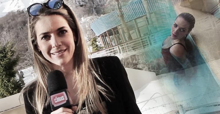 Bem-estar: Monique Alfradique relaxa no Chile