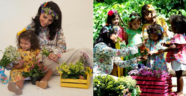 Aline Barros estrela ensaio de moda com a filha Maria Catherine
