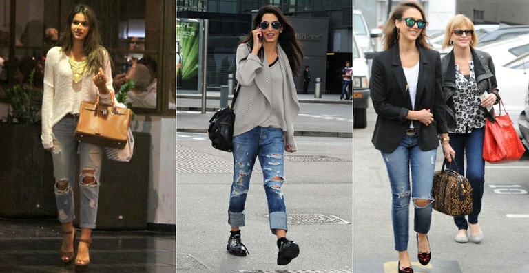 De Bruna Marquezine a Amal Alamuddin: famosas usam o versátil jeans destroyed
