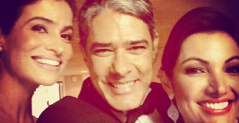 Após troca no Jornal Nacional, William Bonner publica selfie com Patrícia Poeta e Renata Vasconcellos