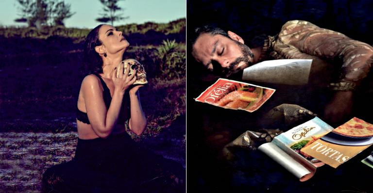 Carolina Kasting e Alexandre Nero posam para ensaio fotográfico artístico
