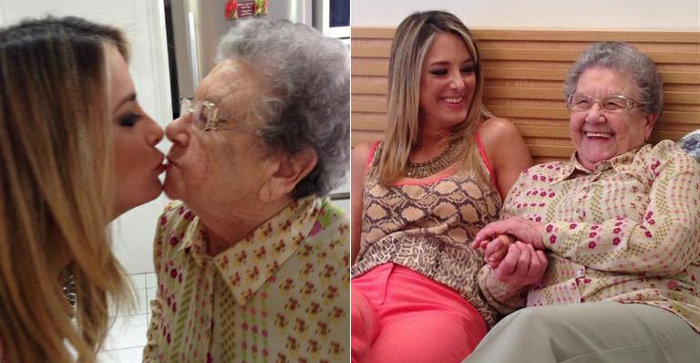 Ticiane Pinheiro dá selinho em Palmirinha durante gravação