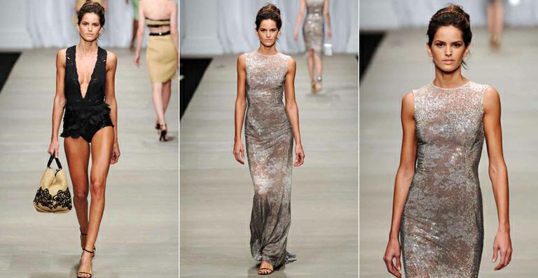 Top Izabel Goulart desfila de body para Ermanno Scervino em Milão