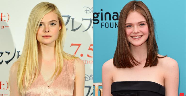 Elle Fanning muda o visual e fica morena
