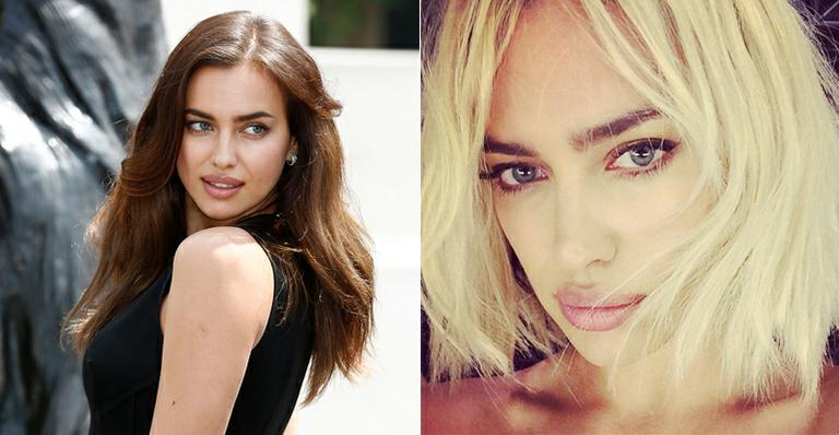 Mudança radical: Irina Shayk surge com os cabelos platinados