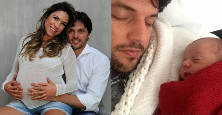 Noivo de Patrícia Abravanel mostra foto com o filho