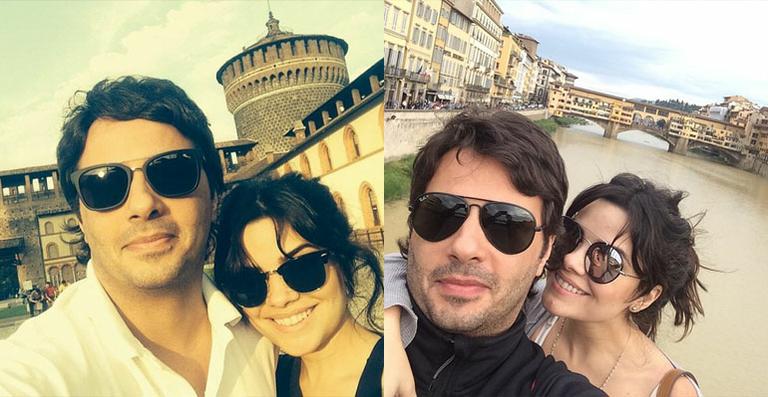Grávida, Vanessa Giácomo faz viagem romântica com marido pela Itália