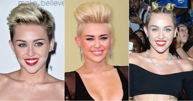 O passo a passo de 3 penteados de Miley Cyrus, que faz show no Brasil