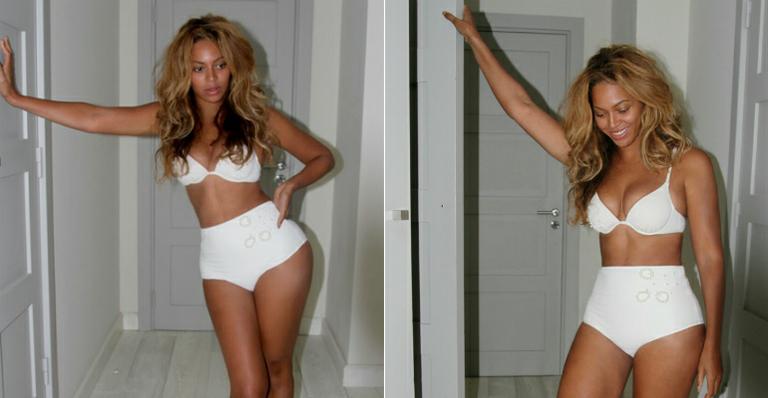 Após polêmica com Photoshop, Beyoncé divulga fotos sem make e produção e de lingerie