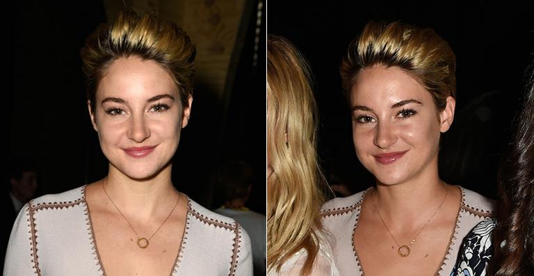 Shailene Woodley surge com os cabelos platinados em Paris