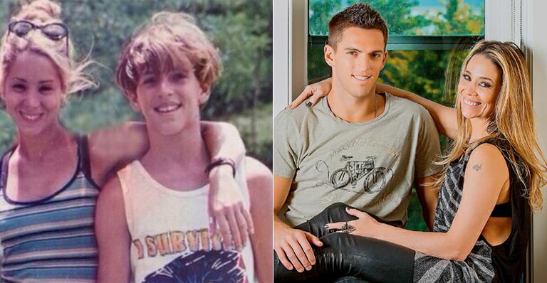 Danielle Winits mostra foto antiga com o namorado na adolescência