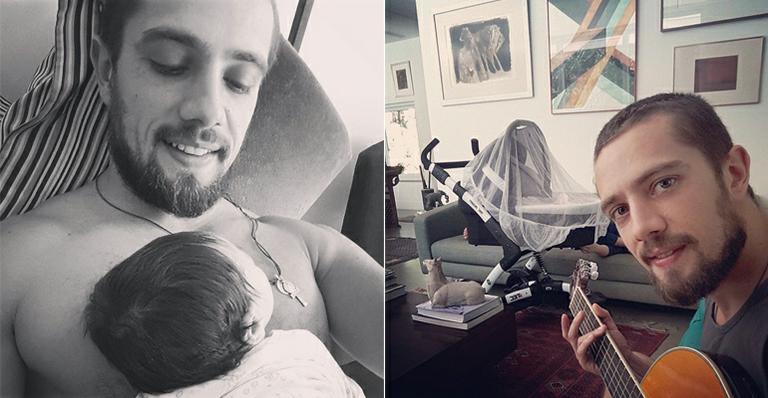 Rafael Cardoso mostra foto com a filha no colo: ‘Dengo da manhã’