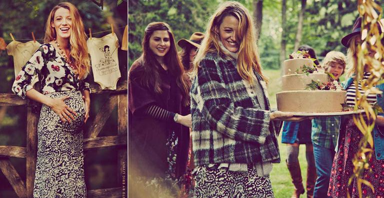 Grávida, Blake Lively mostra novas fotos de sua barriguinha