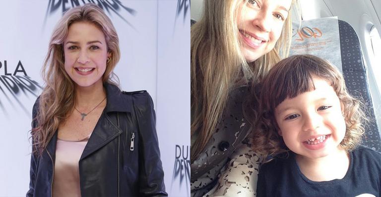 Fofura: Luana Piovani faz selfie com o filho, Dom, no avião