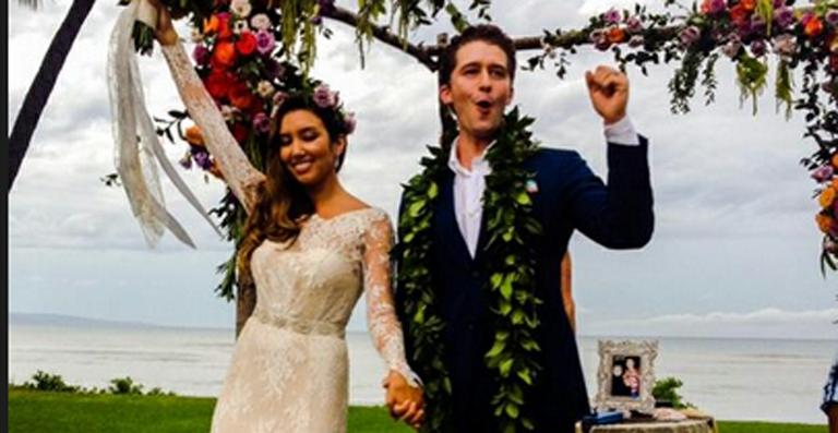 Matthew Morrison mostra a 1ª foto de seu casamento no Havaí