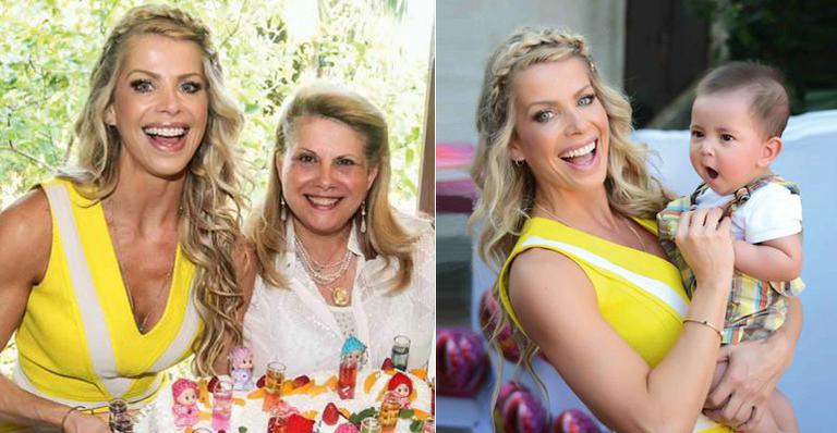 Karina Bacchi comemora aniversário com crianças da ONG de sua mãe