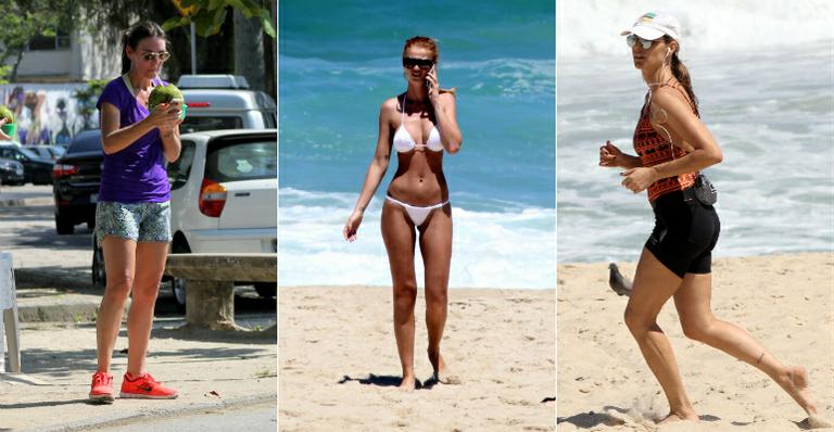 Fernanda Lima e várias famosas aproveitam dia de sol nas praias do Rio