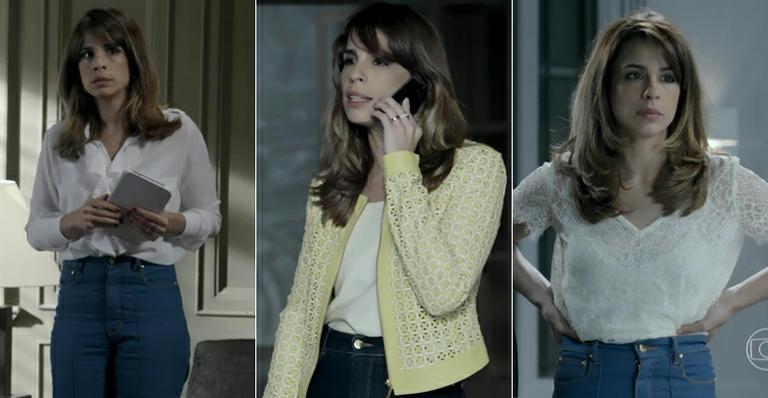 ‘Império’: personagem de Maria Ribeiro é fã de calças de cintura alta, que alongam a silhueta