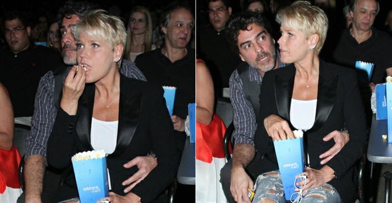 Xuxa e Junno assistem ao show de Victor e Leo no Rio de Janeiro