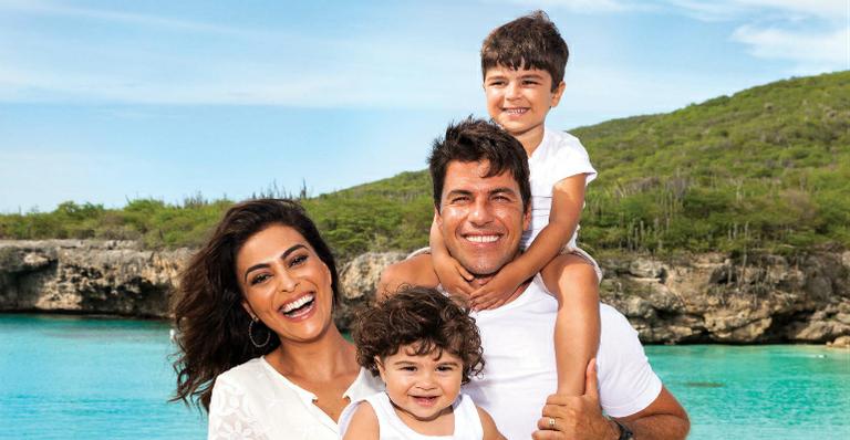 Juliana Paes mostra foto de suas férias com o caçula, Antônio: “Picolé de uva”