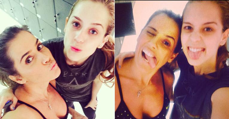 Deborah Secco e Sophia Abrahão malham juntas no domingo e trocam elogios