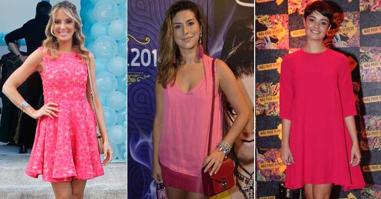 Rosa é a cor da primavera e do verão! Inspire-se nas famosas e invista em looks com o tom