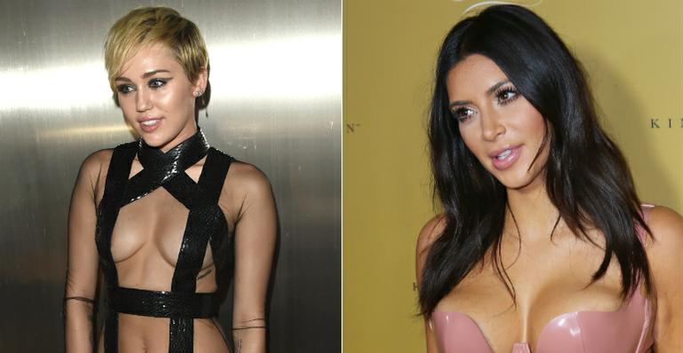 Miley Cyrus posa com bumbum de Kim Kardashian