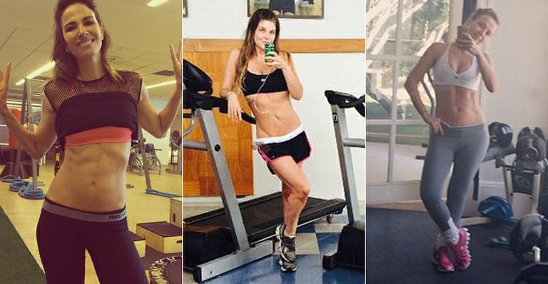 Luciana Gimenez e mais famosas com mais de 40 anos mostram barriga sarada na web