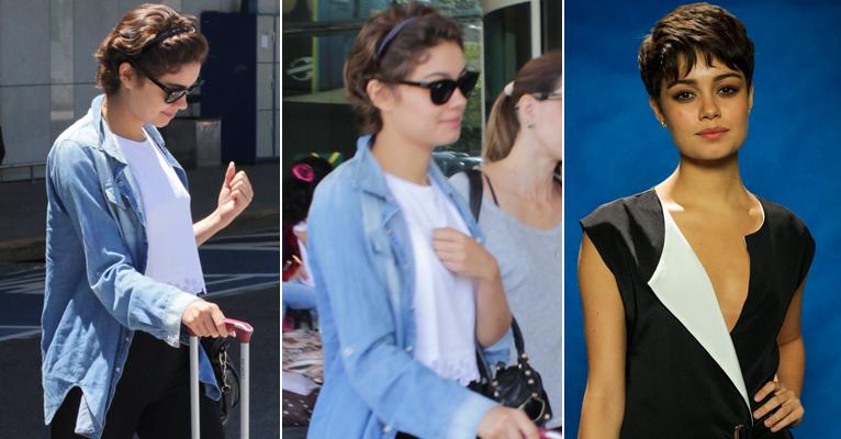 Sophie Charlotte aparece com os cabelos mais longos em aeroporto no Rio