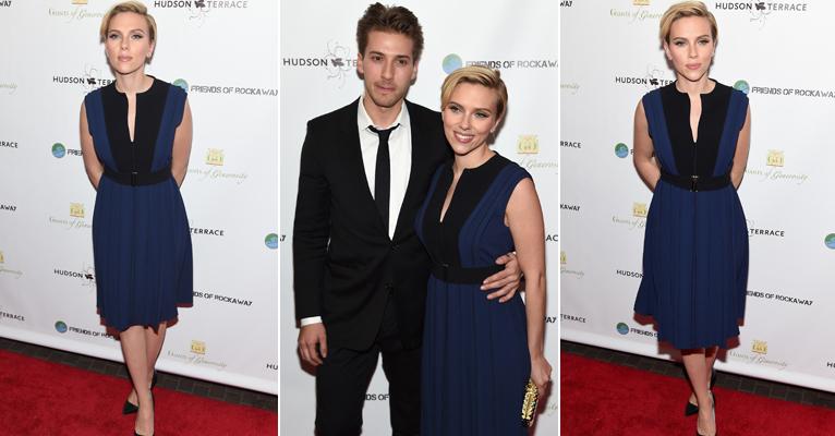 Com novo visual, Scarlett Johansson aparece em forma 2 meses após dar à luz