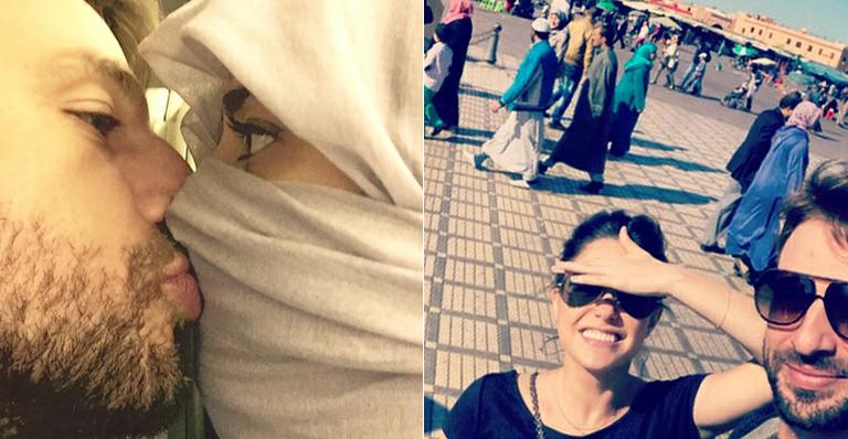 Fernanda Vasconcellos e Cássio Reis curtem viagem romântica ao Marrocos