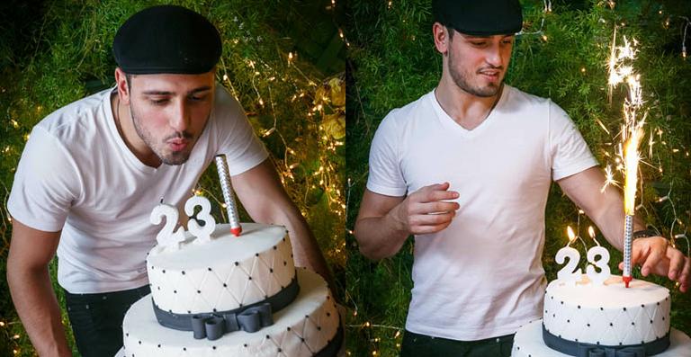 Oops… Daniel Rocha comemora aniversário com idade errada no bolo