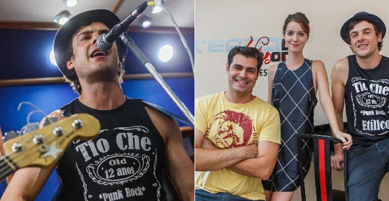 Sergio Guizé recebe Nathalia Dill e Thiago Lacerda em gravação de música