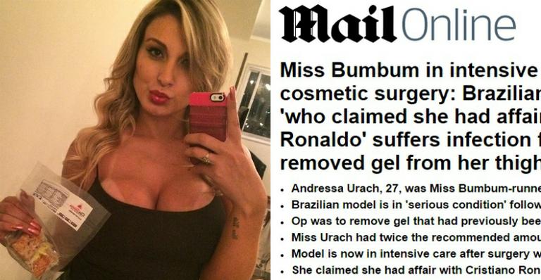 Imprensa internacional repercute estado de saúde de Andressa Urach