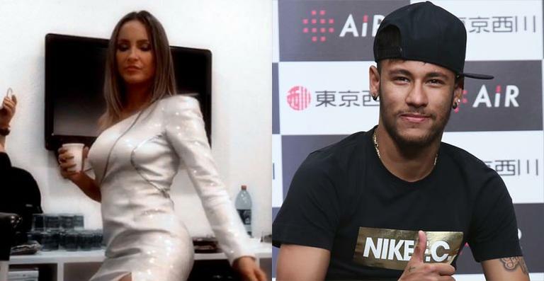 Neymar dança música de Claudia Leitte após gol e ela comemora