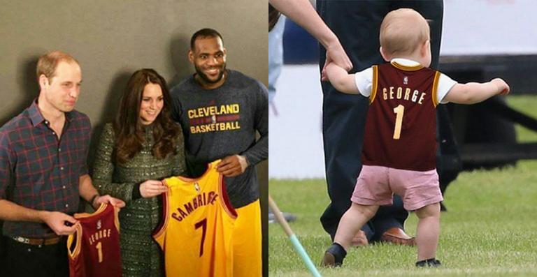 LeBron James faz montagem com Príncipe George usando presente dele