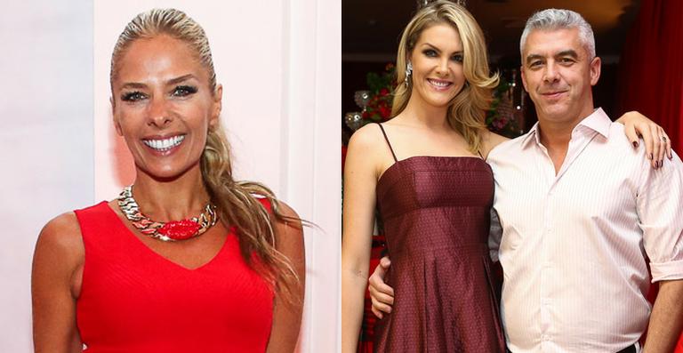Adriane Galisteu e Ana Hickmann se encontram em festa de Natal