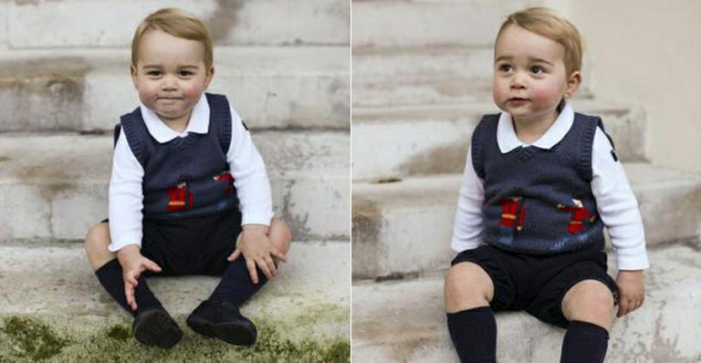 Príncipe George planta árvores com o avô, príncipe Charles