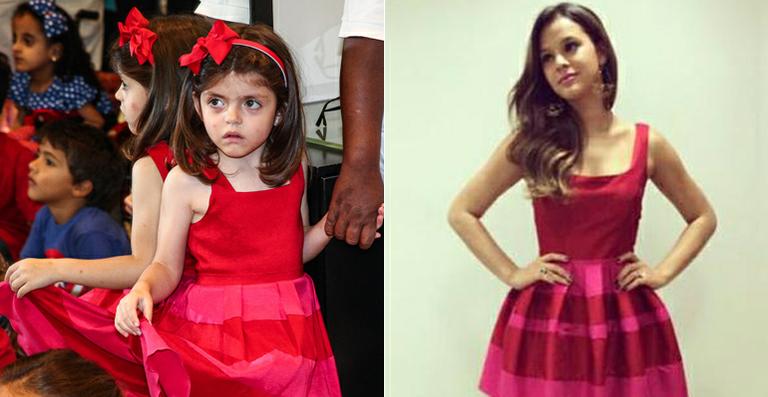 Filha de Kaká usa vestido igual ao de Bruna Marquezine