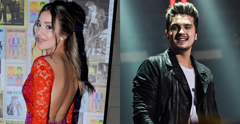 Irmã de Luan Santana chama atenção com vestido curto em gravação do DVD