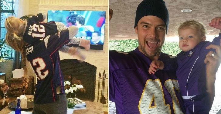 Gisele Bündchen e Josh Duhamel mostram seus pequenos torcedores