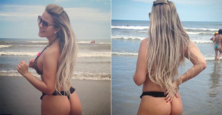 Geisy Arruda mostra foto de biquíni e provoca: ‘Falar de mim é fácil, difícil é ter condições para o fio dental’