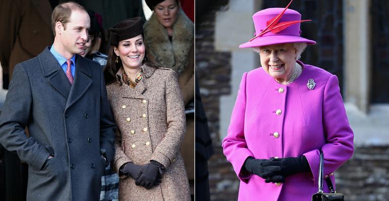 Sem George, William e Kate Middleton vão à missa de Natal com a rainha Elizabeth II