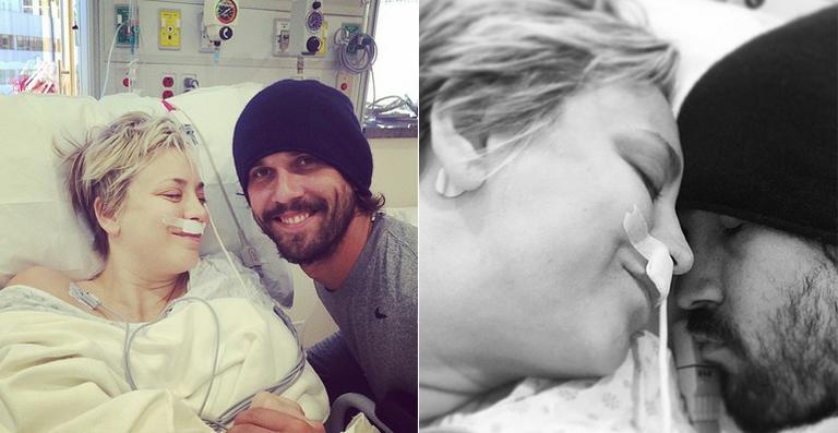 Kaley Cuoco passa por cirurgia e mostra fotos no hospital