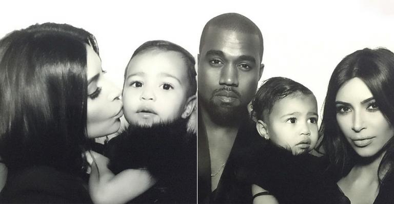 Kim Kardashian faz ensaio fotográfico com a família