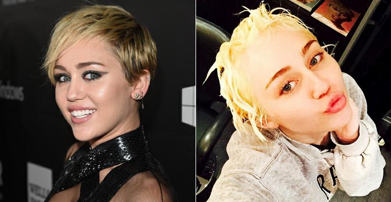 Platinada: Miley Cyrus fica ainda mais loira e mostra foto