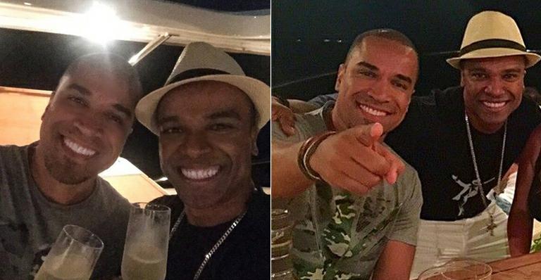 Fernando e Alexandre Pires comemoram aniversário com festa em barco