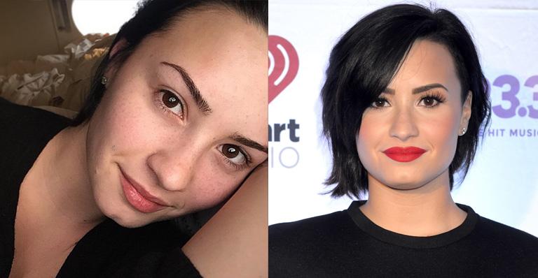 Demi Lovato inicia campanha para fotos sem maquiagem e mostra sardas